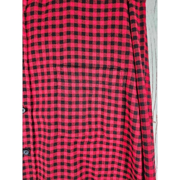 Goodfellow Men's Button Down Red‎ and Black Plaid Flannel Shirt Long Sleeve XXL - Picture 4 of 6